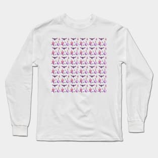 magic halloween purple pattern Long Sleeve T-Shirt